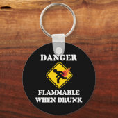 Gevaar brandbaar bij Drink schimmelaar - Zachte Hu Sleutelhanger (Voorkant)