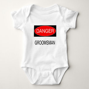 Gevaar - Bruidsjonker Grappig Bruilofts-T-Shirt Mo Romper