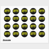 Gevaar Buiten houden Ronde Sticker (Vel)