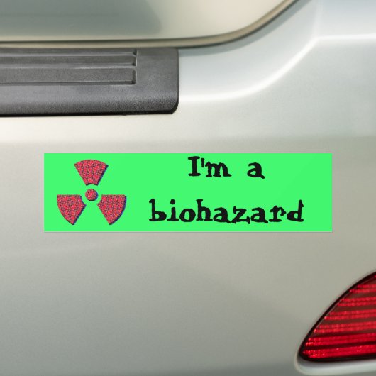 gevaar bumpersticker (Op auto)