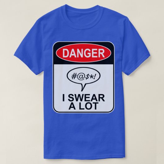 Gevaar dat ik veel zweet t-shirt (Design voorkant)