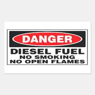 Gevaar Dieselbrandstof Bord Rechthoekige Sticker