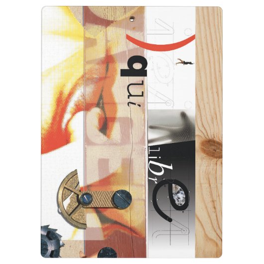 Gevaar - Digitale Collage Art - Klembord (Achterkant)