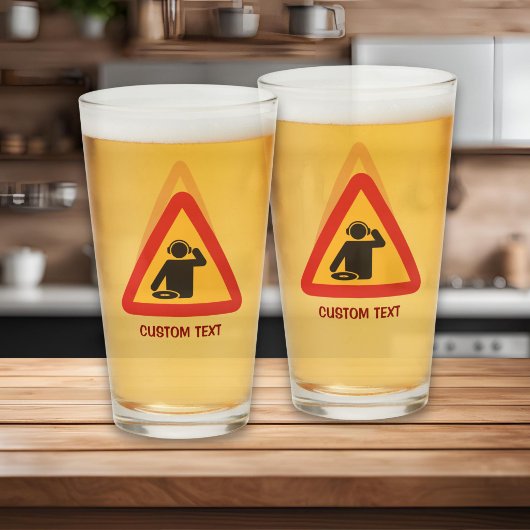 Gevaar DJs aan het werk Glas