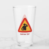 Gevaar DJs aan het werk Glas (Achterkant)
