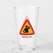 Gevaar DJs aan het werk Glas (Voorkant)
