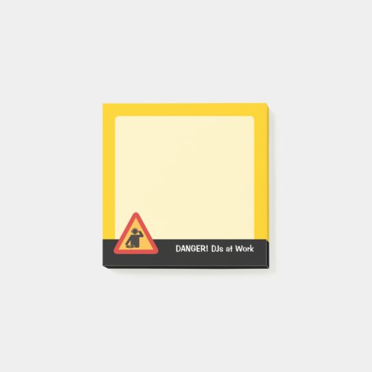 Gevaar DJs aan het werk Post-it® Notes (Voorkant)