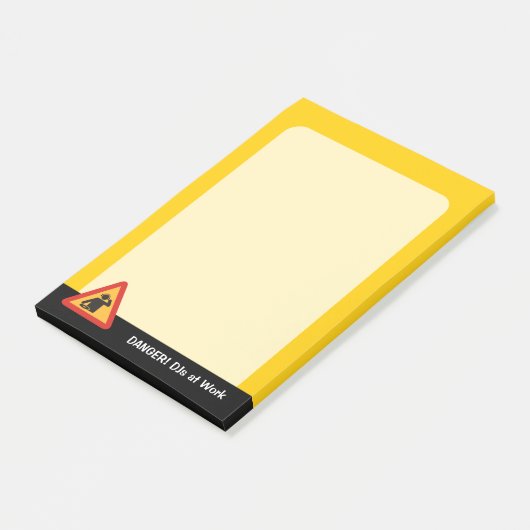 Gevaar DJs aan het werk Post-it® Notes (Schuin)
