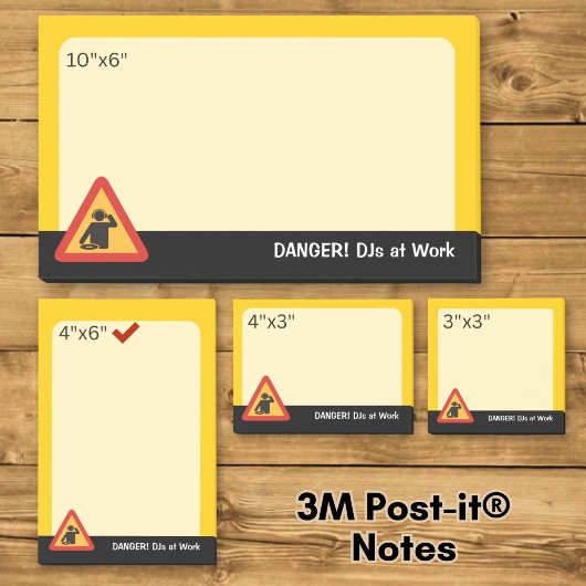 Gevaar DJs aan het werk Post-it® Notes