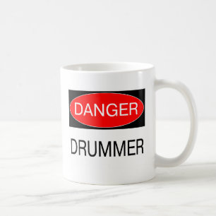 Gevaar - Drummer Funny Musician T-Shirt Mok Schort