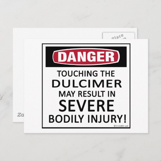 Gevaar Dulcimer Briefkaart (Voorkant / Achterkant)