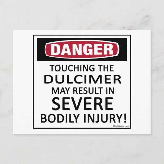 Gevaar Dulcimer Briefkaart (Voorkant)