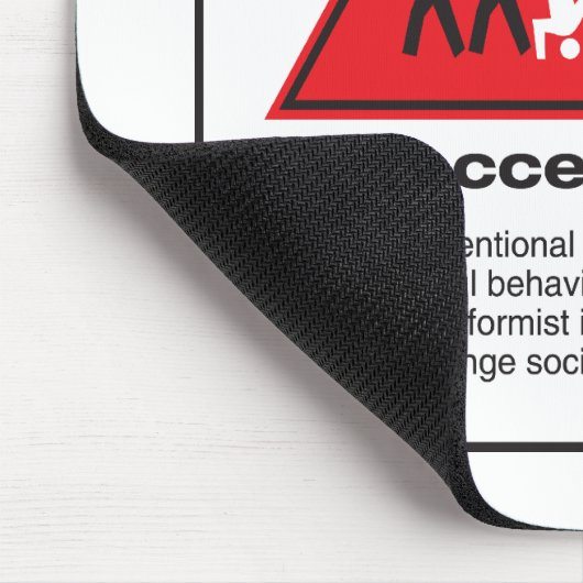 Gevaar! Eccentrisch Muismat (Hoek)