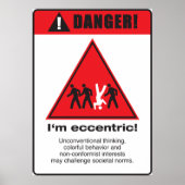 Gevaar! Eccentrisch Poster (Voorkant)