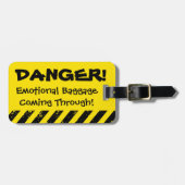 Gevaar! Emotionele bagage komend Bagagelabel (Voorkant horizontaal)