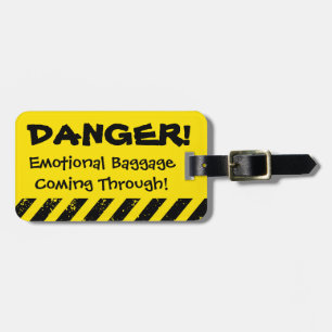 Gevaar! Emotionele bagage komend Bagagelabel