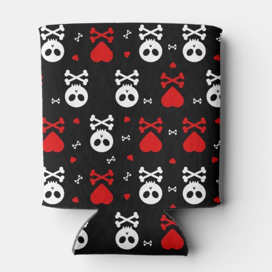 Gevaar Enge schedels Patroon Blikjeskoeler (Achterkant)