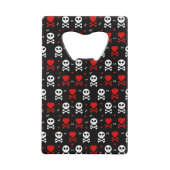 Gevaar Enge schedels Patroon Creditkaart Flessenopener (Achterkant)