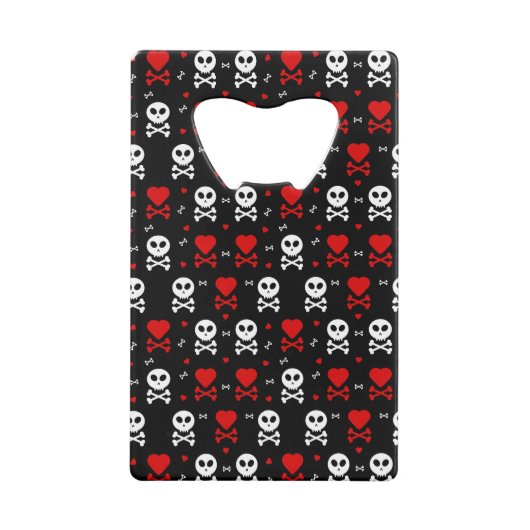 Gevaar Enge schedels Patroon Creditkaart Flessenopener (Achterkant)