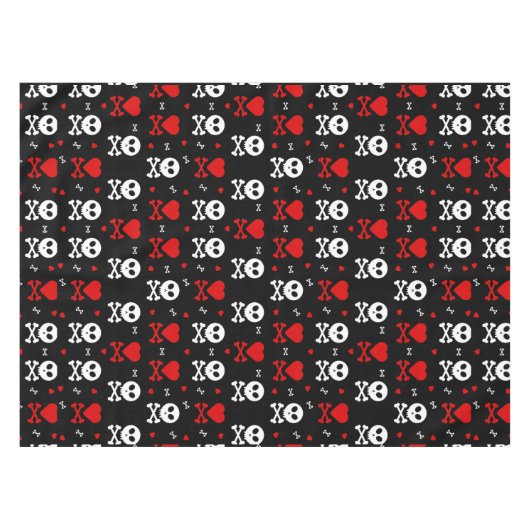 Gevaar Enge schedels Patroon Tafelkleed (Voorkant (Horizontaal))