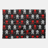 Gevaar Enge schedels Patroon Theedoek (Horizontaal)