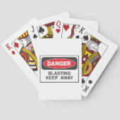 Gevaar Explosiegevaar Houd Af Waarschuwingsbord Pokerkaarten (Achterkant)