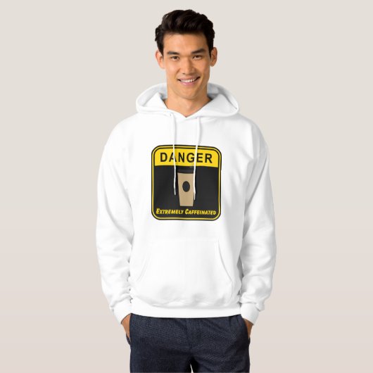 GEVAAR Extreem cafeïnehoudende koffie Hoodie (Voorkant volledig)