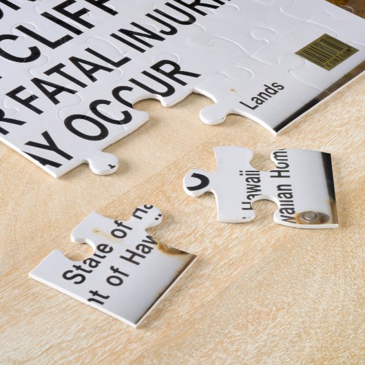 Gevaar - Geen Cliff Duiken - Hawaii - 8x10 - 110 p Legpuzzel (Zijkant)