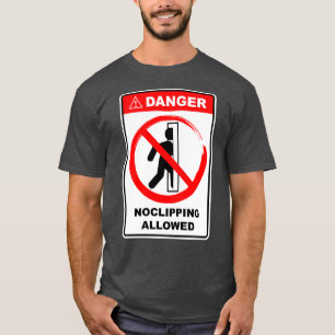 Gevaar Geen Clipping Toegestaan Bord T-shirt