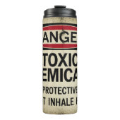 Gevaar: giftige chemicaliën, beschermende uitrusti thermosbeker (Voorkant)