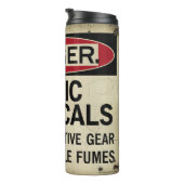 Gevaar: giftige chemicaliën, beschermende uitrusti thermosbeker (Geroteerd rechts)