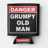 Gevaar: Grumpy Old Man - Funny Gag Joke Gift Blikjeskoeler (Voorkant)