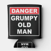 Gevaar: Grumpy Old Man - Funny Gag Joke Gift Blikjeskoeler (Achterkant)