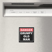 Gevaar: Grumpy Old Man - Funny Gag Joke Gift Magneet (Insitu (Vaatwasser))