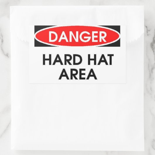 Gevaar Hard Pet Area Sticker (Rechthoek) (Tas)