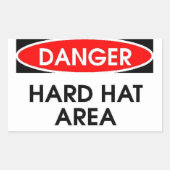 Gevaar Hard Pet Area Sticker (Rechthoek) (Voorkant)