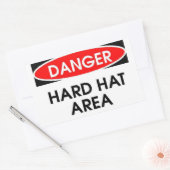 Gevaar Hard Pet Area Sticker (Rechthoek) (Envelop)
