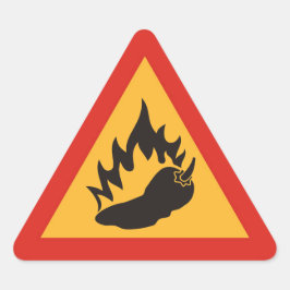 Gevaar hete chili peper sticker