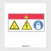 Gevaar/hete oppervlakte-etiket Dd2 Sticker (Vel)