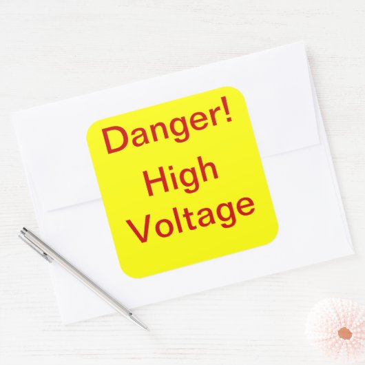 Gevaar Hoogspanning Stickers (Envelop)