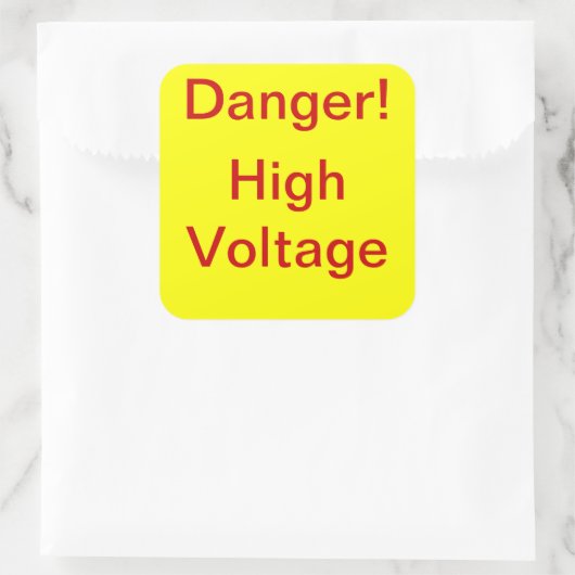 Gevaar Hoogspanning Stickers (Tas)