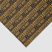 GEVAAR, IK BEN HOT - het Waarschuwingsbord van de  Tissuepapier (Detail)