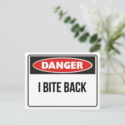 Gevaar - Ik haal terug Briefkaart (Staand voorkant)