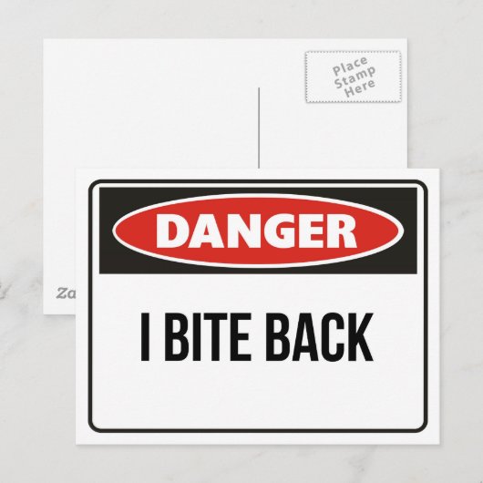 Gevaar - Ik haal terug Briefkaart (Voorkant / Achterkant)