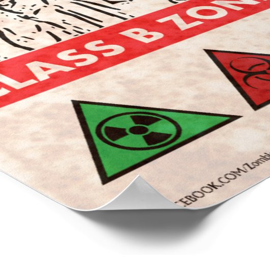 Gevaar! Infectiegevarengebied Poster (Hoek)