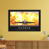 Gevaar: Inspirerend prijsopgave Canvas Afdruk (Insitu (Woonkamer))