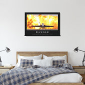 Gevaar: Inspirerend prijsopgave Canvas Afdruk (Insitu (Slaapkamer))