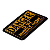 GEVAAR, is Mijn Midden-naamwaarschuwingsteken Magneet (Linkerzijde)