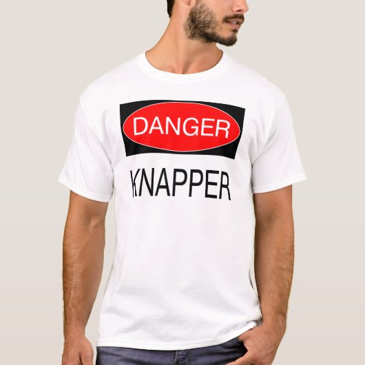 Gevaar - Knapper Funny Knapping T-Shirt Mok Pet (Voorkant)