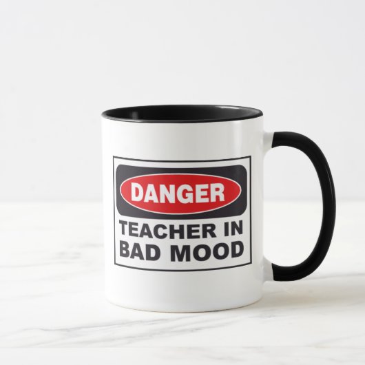 Gevaar: Leraar in Bad Mood Coffee Mok (Rechts)